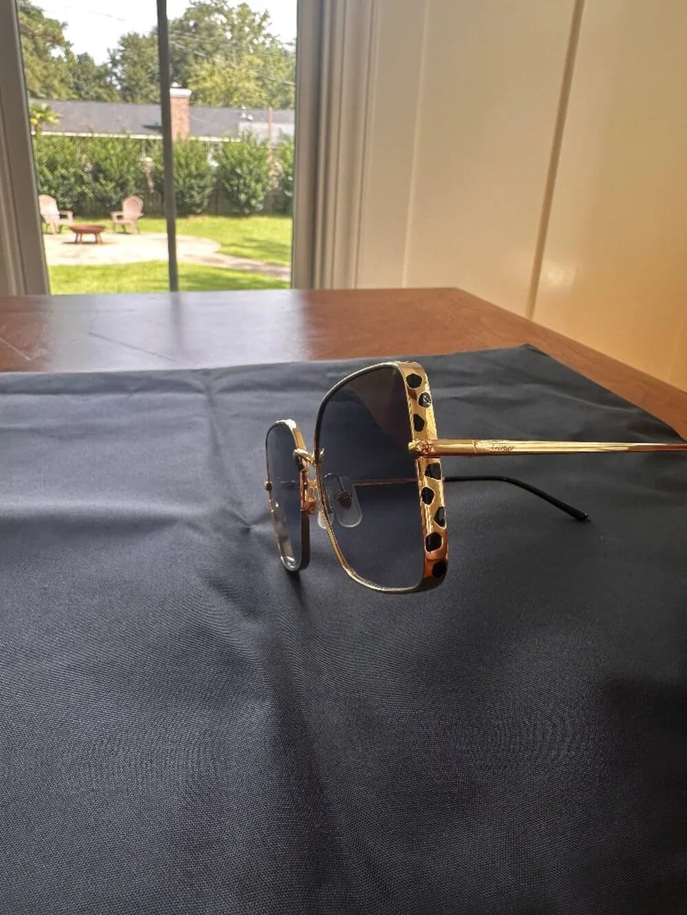 NEW Cartier CT0299S Panthére Gold Oversized Square Sunglasses Luxury Designer